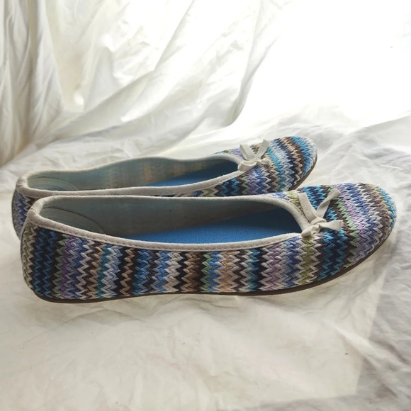 Woven Canvas Chevron Flats - Picture 3 of 11